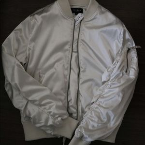 Cream Bomber Jacket (M)